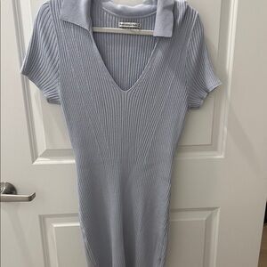 Abercrombie & Fitch Light Blue Ribbed Dress
